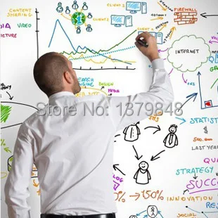 

Chalkboard Blackboard Whiteboard Wall Sticker Dry Erase Self Adhesive Kids Room 200*45cm