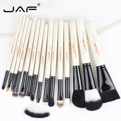 Best Offers 10Sets/Lot JAF 15pcs Makeup Brush Kit Animal Hair Syntehtic Hair White Handle Conveniently Portable Make Up Brush Set By DHL Best Offers 10Sets/Lot JAF 15pcs Makeup Brush Kit Animal Hair Syntehtic Hair White Handle Conveniently Portable Make Up Brush Set By DHL
