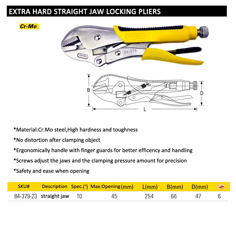 Стэнли Pro дополнительный жесткий 10-дюймовый arc изогнутые Челюсти 10 дюймов прямо челюсть " длинный нос челюсти плоскогубцы зажима плоскогубцы Cr. mo стали