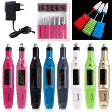 Ногтей дрель Электрический аппарат для маникюра гель для удаления кутикулы фрезерные сверла набор 3 шт. Керамика ногтей сверло ногтей польский