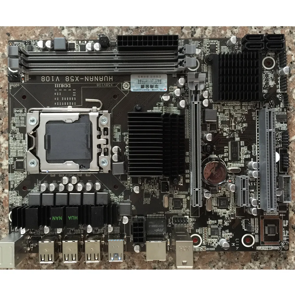 Материнская плата HUANAN ZHI X58 процессор видеокарта кулер ЦП Xeon X5570 8 ГБ DDR3 Серверная