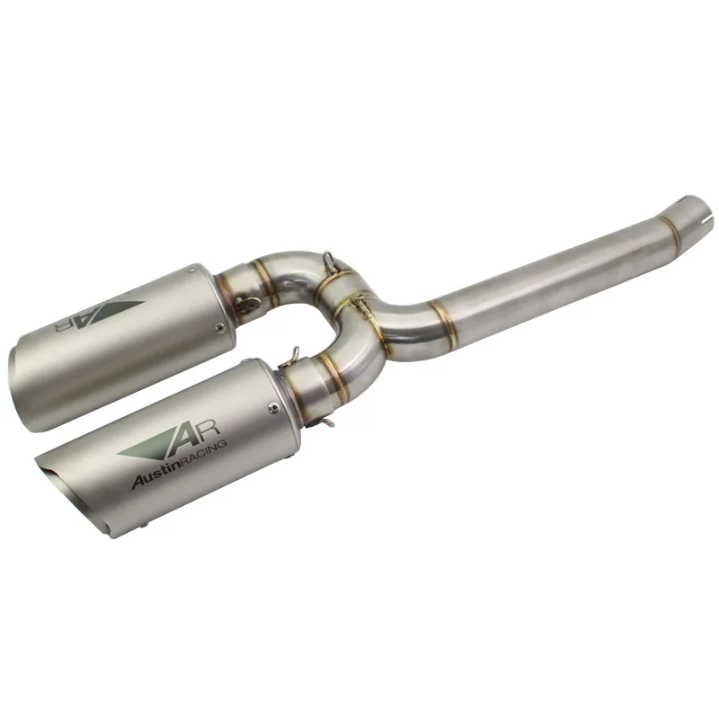 

FZ6N FZ6S FZ6 Motorcycle Exhaust System Slip-On Connector Middle Pipe Austin Racing Exhaust Pipe Muffler Tailpipe FZ-6N FZ-6S