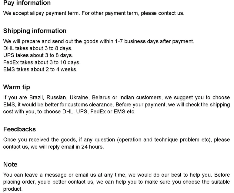 Pay information