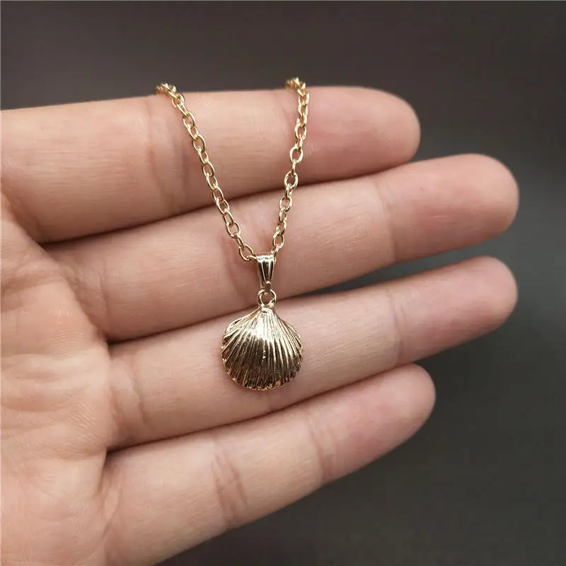 X136 натуральный Летний Пляжный корпус колье ожерелье простое богемное ожерелье из ракушек ювелирные изделия для женщин девочек подарок на день рождения - Окраска металла: X130