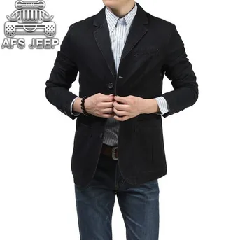 

100% Nature Cotton Blazer Men Slim Fit Original Brand NianJeep New 2018 Spring and Autumn Casual Mens Jacket Size 4xl Blazers