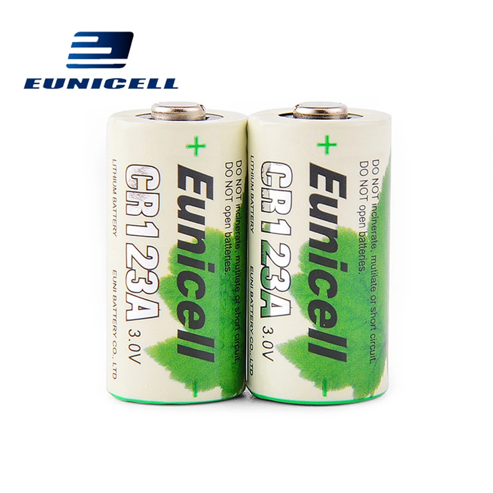 Светодиодный аккумулятор Eunicell 20 шт. 1300 мАч 2/3 А CR123A CR123 CR 123 CR17335 VL123A CR17345 16340 для