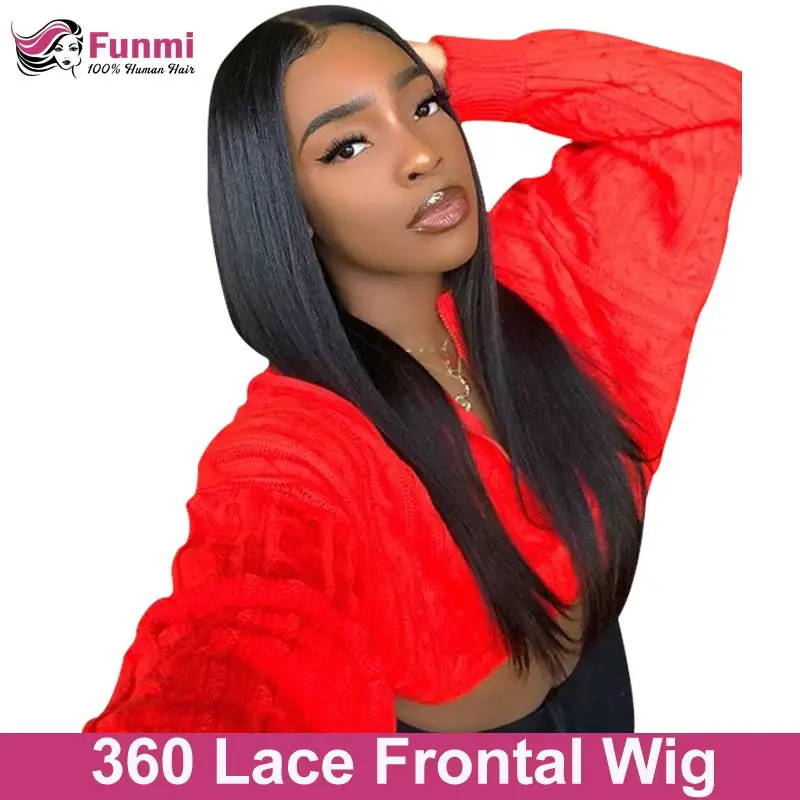 

360 Lace Frontal Wig Straight Lace Front Wig Brazilian Wig Lace Front Human Hair Wigs For Black Women Funmi Virgin Hair Wigs