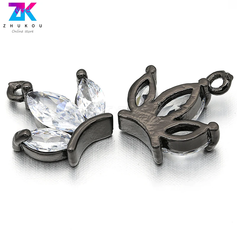 11*12mm Brass Cubic Zirconia Crown Necklace Charms Pendants for Diy Jewelry Bracelet Findings Mixed Colors Model: VD268 | Украшения и