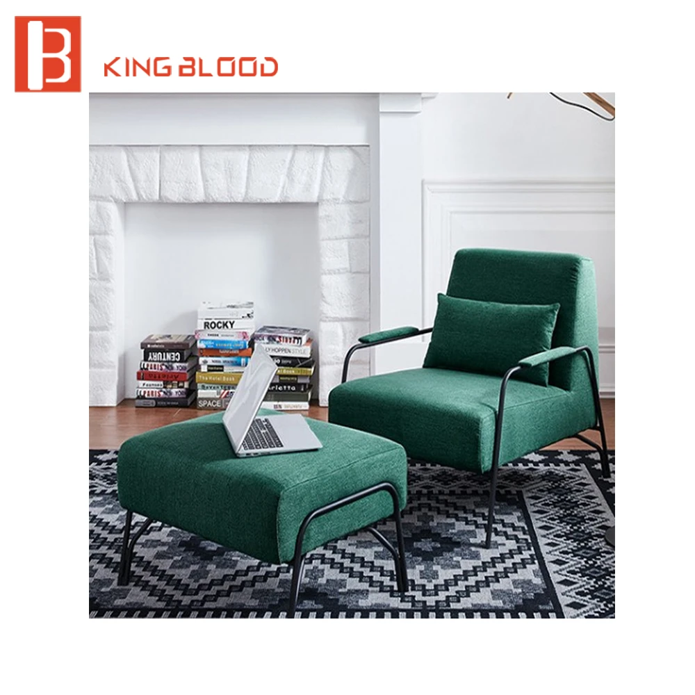 Home Furniture Living Room Fashion Metal Design Green Pink Fabric Armchair With Ottoman Living Room Chairs Aliexpress