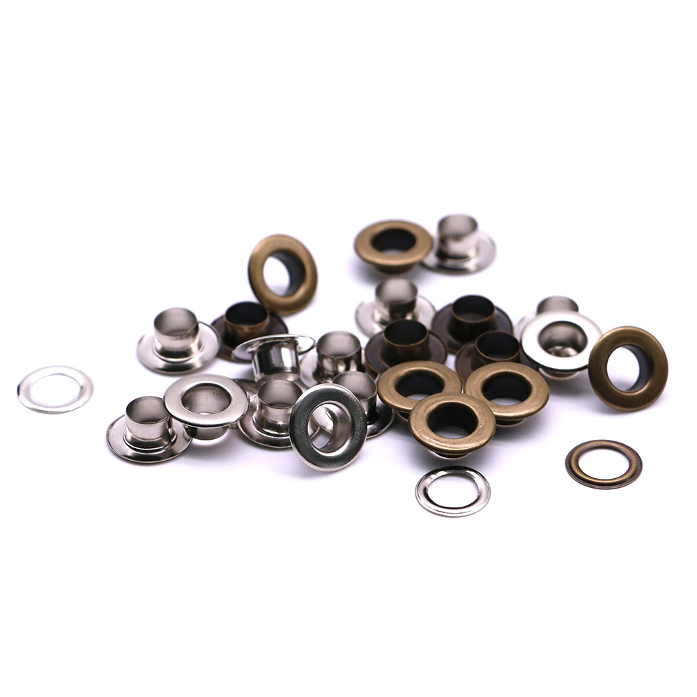 50sets/pack(Outer diameter)12mm (internal)6mm (high)4.5mm shoelace eyelets eyelets for card Three color Q-17