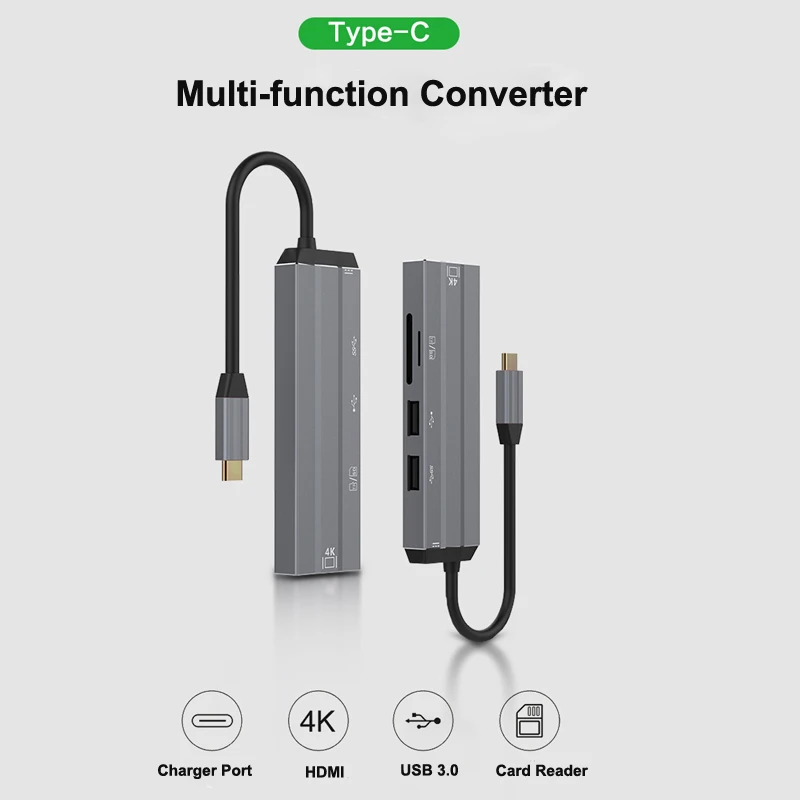 

USB HUB C HUB to Multi USB 3.0 HDMI Adapter Dock for Mac Book Pro Accessories USB-C Type C 3.1 Splitter 3 Port with 8 interface