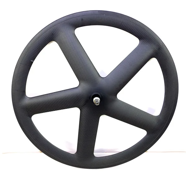 

Carbon fixed wheels carbon track wheelset carbon 5 spoke wheels Tubualar 700C Free shipping