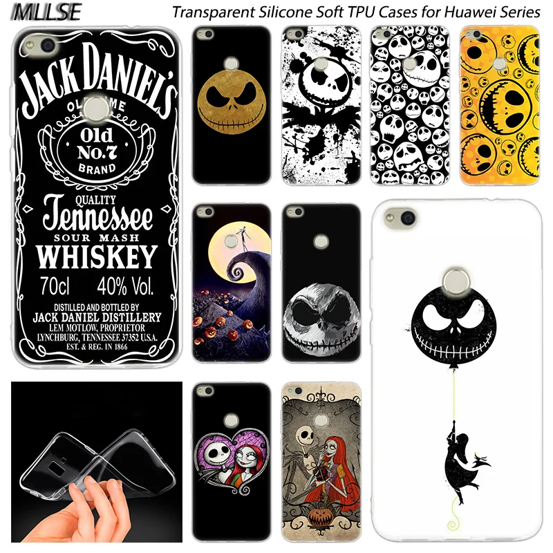 Мягкий силиконовый чехол Jack skellington для Huawei NOVA 3 3i 4 Honor 7A Pro 7S 6X 7X 8X 8 9 10 Lite Play View 20
