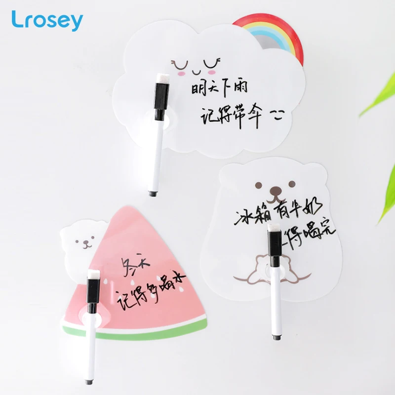 

With Pen Fridge Magnet Whiteboard rewritable message board Marker Remind Memo Pad wall decoration refrigerator Magnetic Sticker