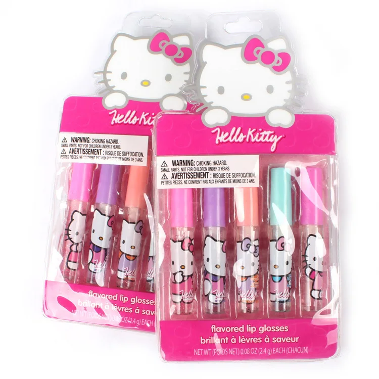 Cute Hello kitty children lip balm Lip Gloss Fruit flavor Kids gift for