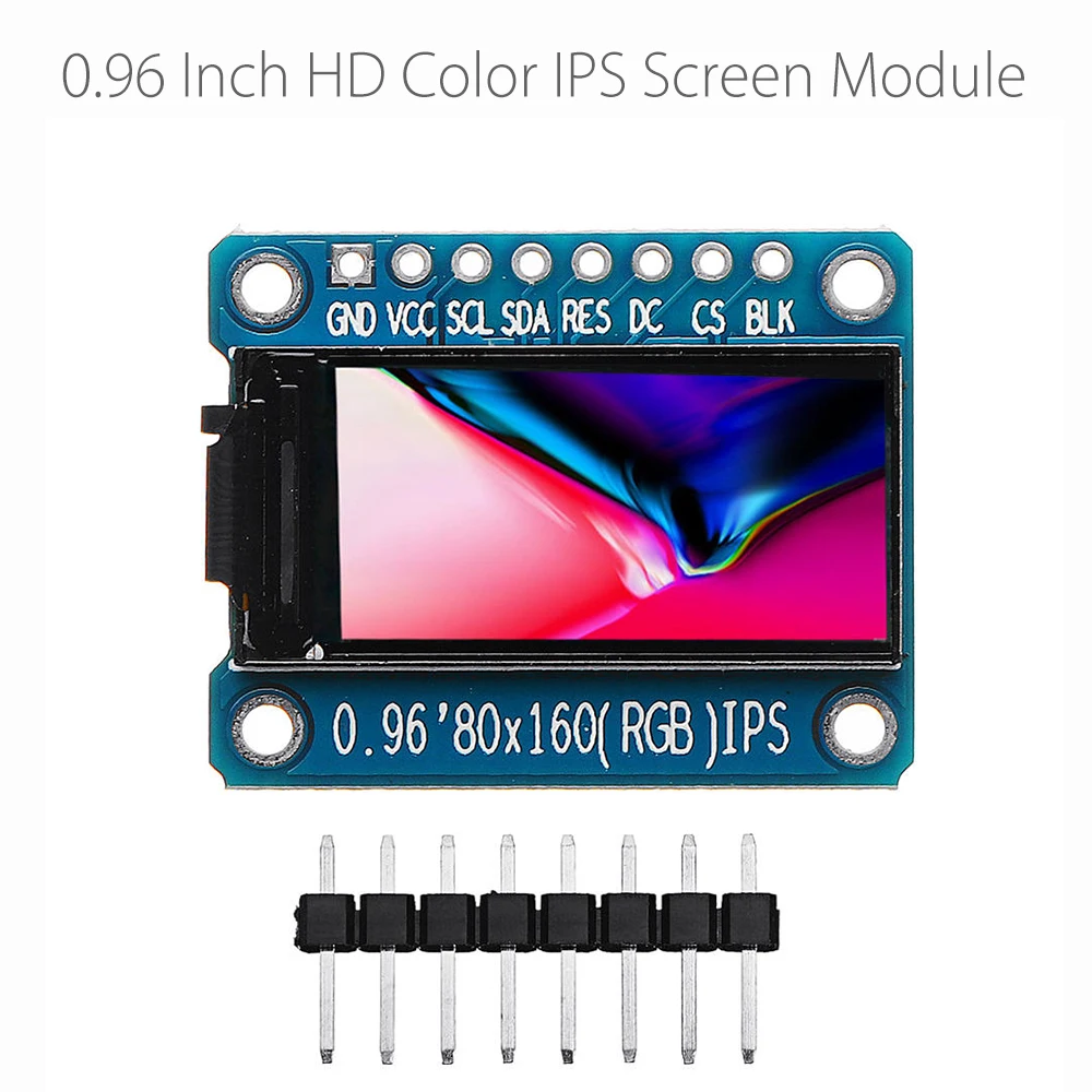

0.96 Inch 7Pin HD Color IPS Screen TFT LCD Display SPI ST7735 Module For Arduino