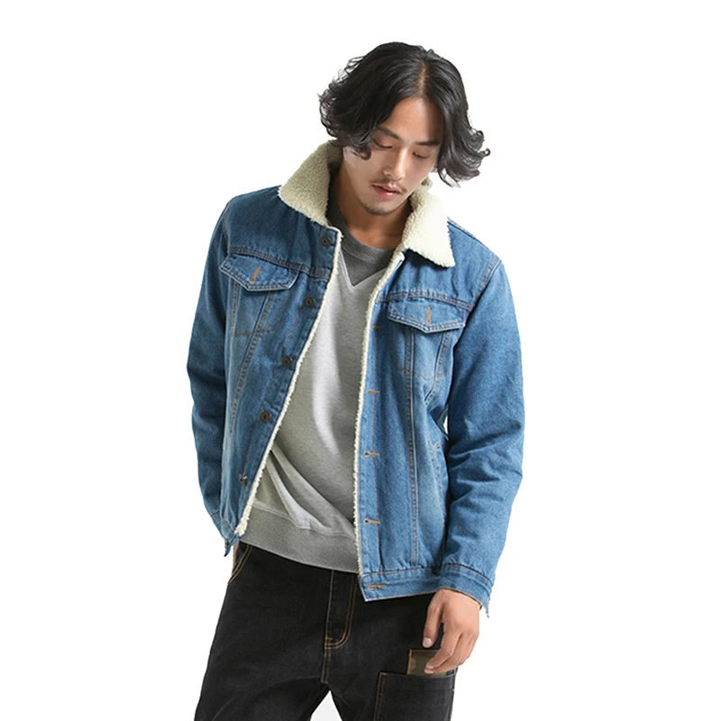 Idopy, зимняя джинсовая куртка с флисовой подкладкой, джинсовая куртка, джинсовое пальто для мужчин, термопальто, верхняя одежда, блейзер