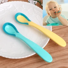 Baby Anti-scald Temperature Sensing Spoon Temperature Heat Sensing Baby Spoon Safety Infant Newborn Feeding Tool Baby Care