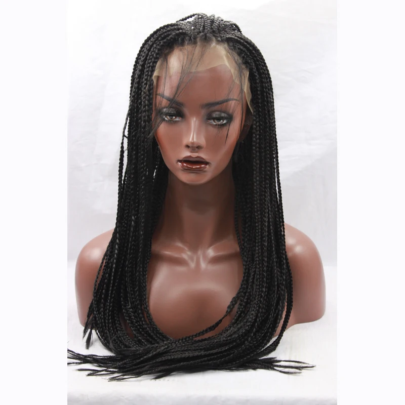 Synthetic Lace Front Micro Braided Wigs For Black Women High Quality
