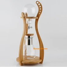1500 мл Новая Вода/капельная, для воды и льда Кофеварка(Лучшая цена и лучшее качество) 10-12 чашек с деревянной капельница для приготовления кофе со льдом Заводская прямая