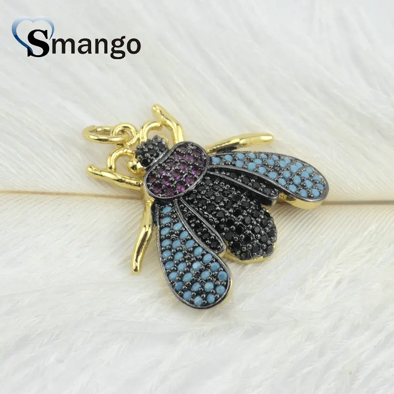 

5Pieces,The Rainbow Series, Jewelry Making Supplies, DIY Jewelry.The Insect Shape 18K Gold Plated Pendant, Can Wholesale