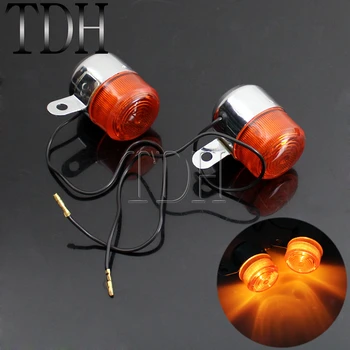 

Chrome Motorcycle Turn Signal Light Amber Indicator Blinker Flasher For Honda Z50 ST50 ST70 CT70 For Harley Cafe Racer Chopper
