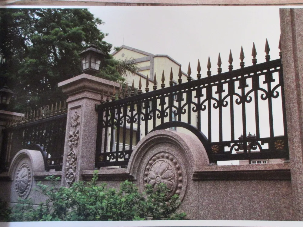 

Wrought Iron Fences Manufacturers China Metal Home Villa 25 Gauge Steel Garden Fencing Design