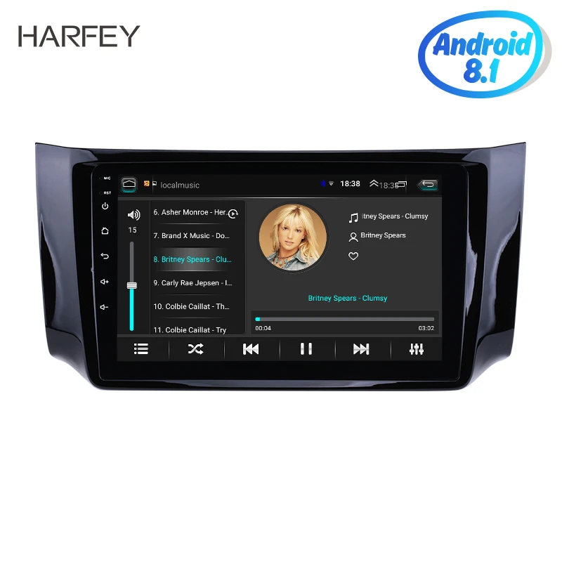 

Harfey 9" Android 8.1 radio Bluetooth GPS Navigation system For 2012-2016 NISSAN SYLPHY SWC AUX WIFI car multimedia player