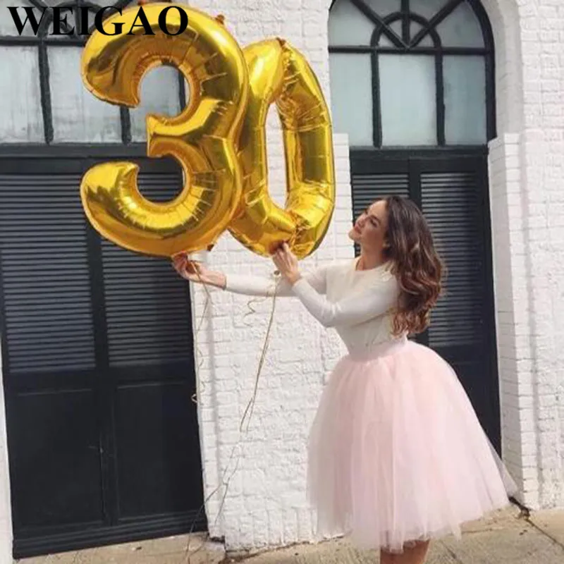 1Pc 40inch Giant 0-9 Birthday Number Balloons Digit Foil Balloon Wedding Anniversary Decorations Helium Balon Birthday Supplies