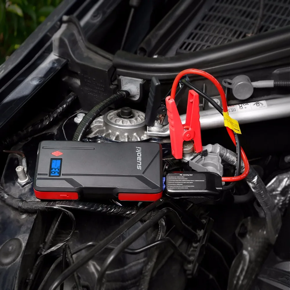 Suaoki P6 прыжок стартер 800A пик автомобильный аккумулятор до 6.0L газ или 5.0L дизельные