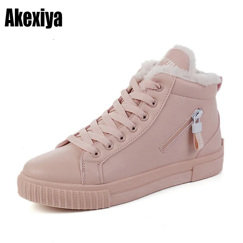 

2019 the new Women Winter Boots fashion Warm Platform Snow Ankle Boots Women Shoes lace-up sneaker Female size 35-40 y760