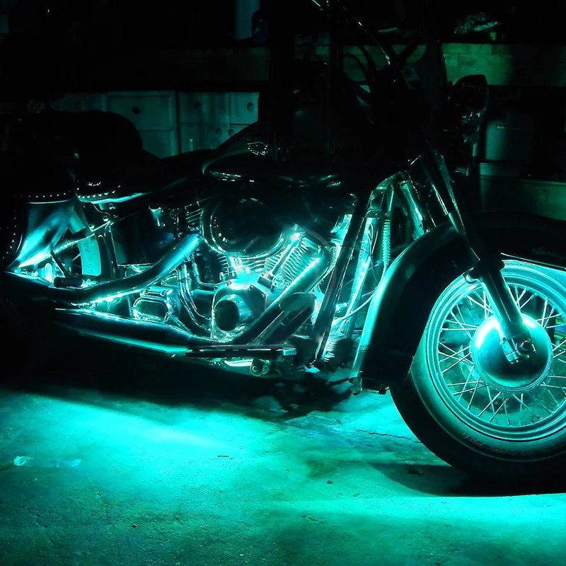 New 36LED Motorcycle Pod Light Ground Effect Kit Remote Control For Harley