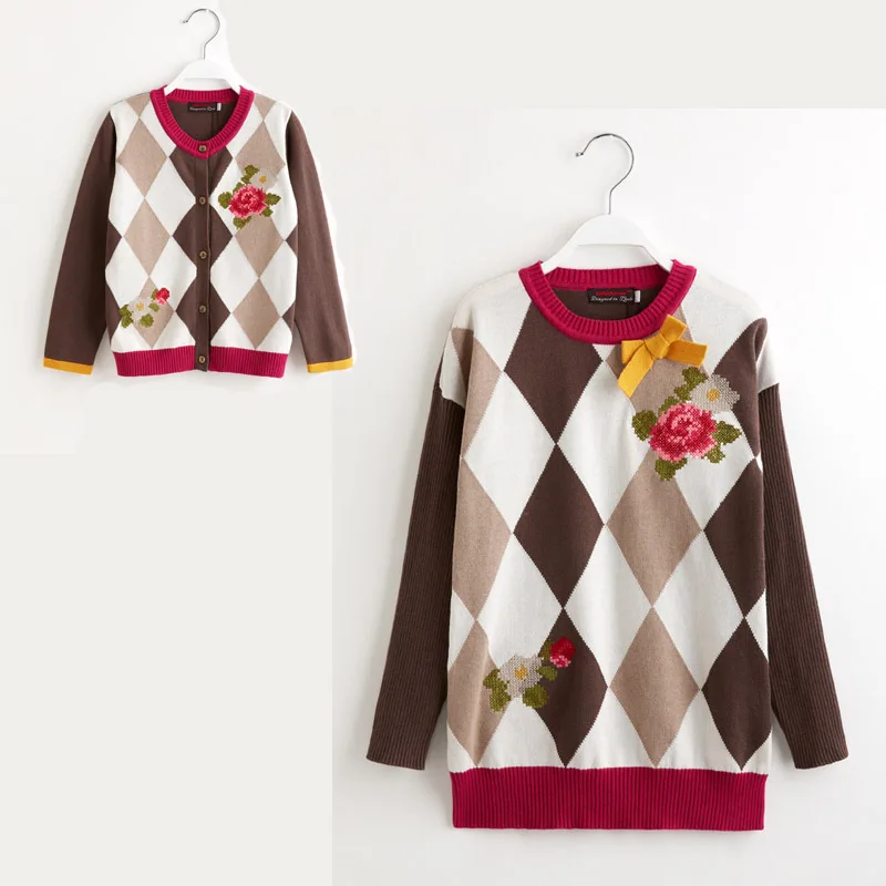 Catimini Free Shipping 2014 autumn Catimini girl printed long sleeve knitwear cotton tee children s puff