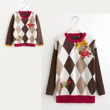 brand Free Shipping 2014 autumn brand girl printed long sleeve knitwear cotton tee children s puff
