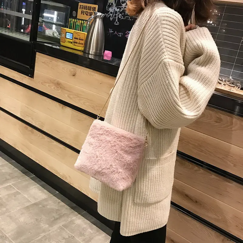 Janespri NEW Women Bags Velour Chain Flap Shoulder Bags for Women Female Messenger Bag Girls Crossbody Bag Handbags Sac A MainIMG_9399 (22)