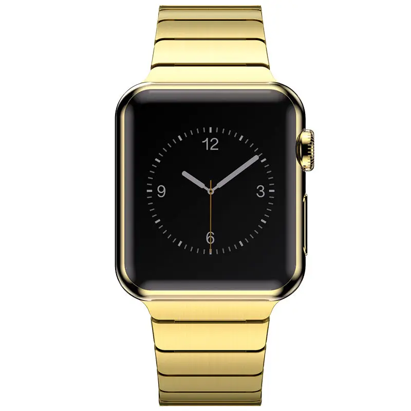 Позолоченный защитный чехол + браслет из нержавеющей стали для Apple Watch Series 2 3