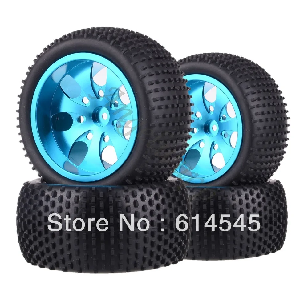 

88121 4xRC Monster Truck Bigfoot Metal Wheel Rim & Tyre Tires 12MM HEX 1:10