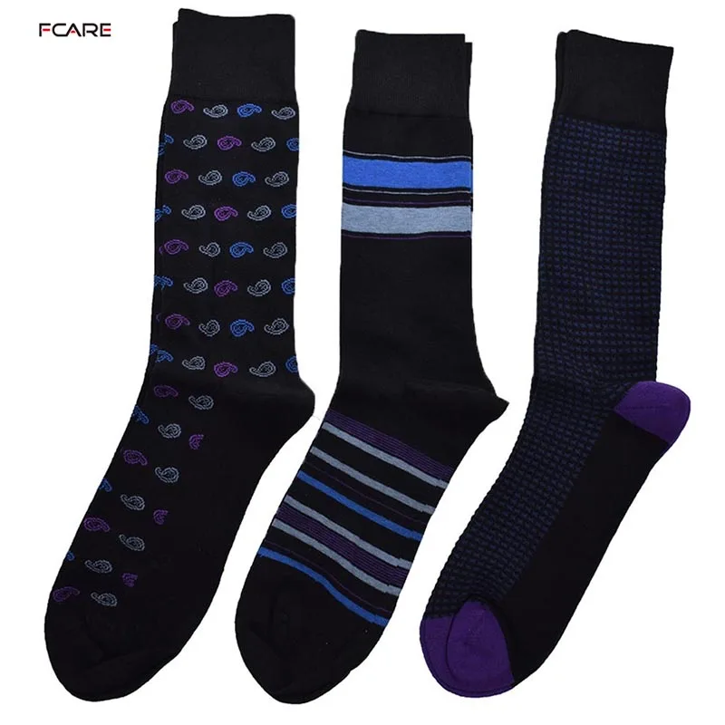 6 шт. = 3 пары мужские хлопковые носки с принтом|dress socks|socks plus sizesocks size |