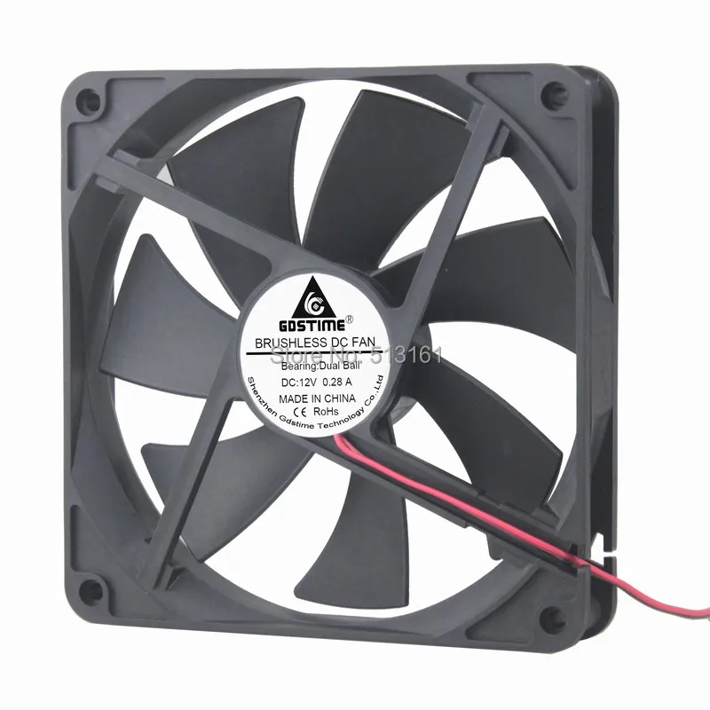 

20PCS LOT Gdstime DC 12V 2Pin 140mm Ball Bearing 14025 14cm Computer Case Cooler Cooling Fans
