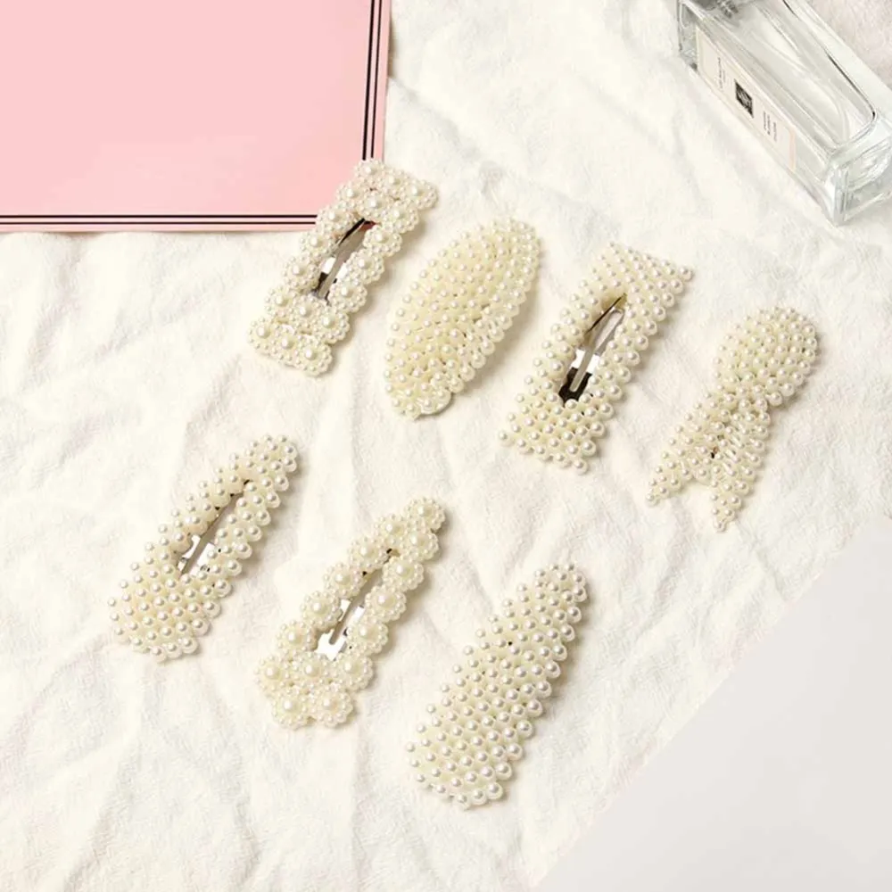 

1pc Fashion Hair Pin Imitation Pearl Clip Women Hair Pendant For Wedding Bridal Alloy Clamp Barrette Ornaments Hairgrip Headwear