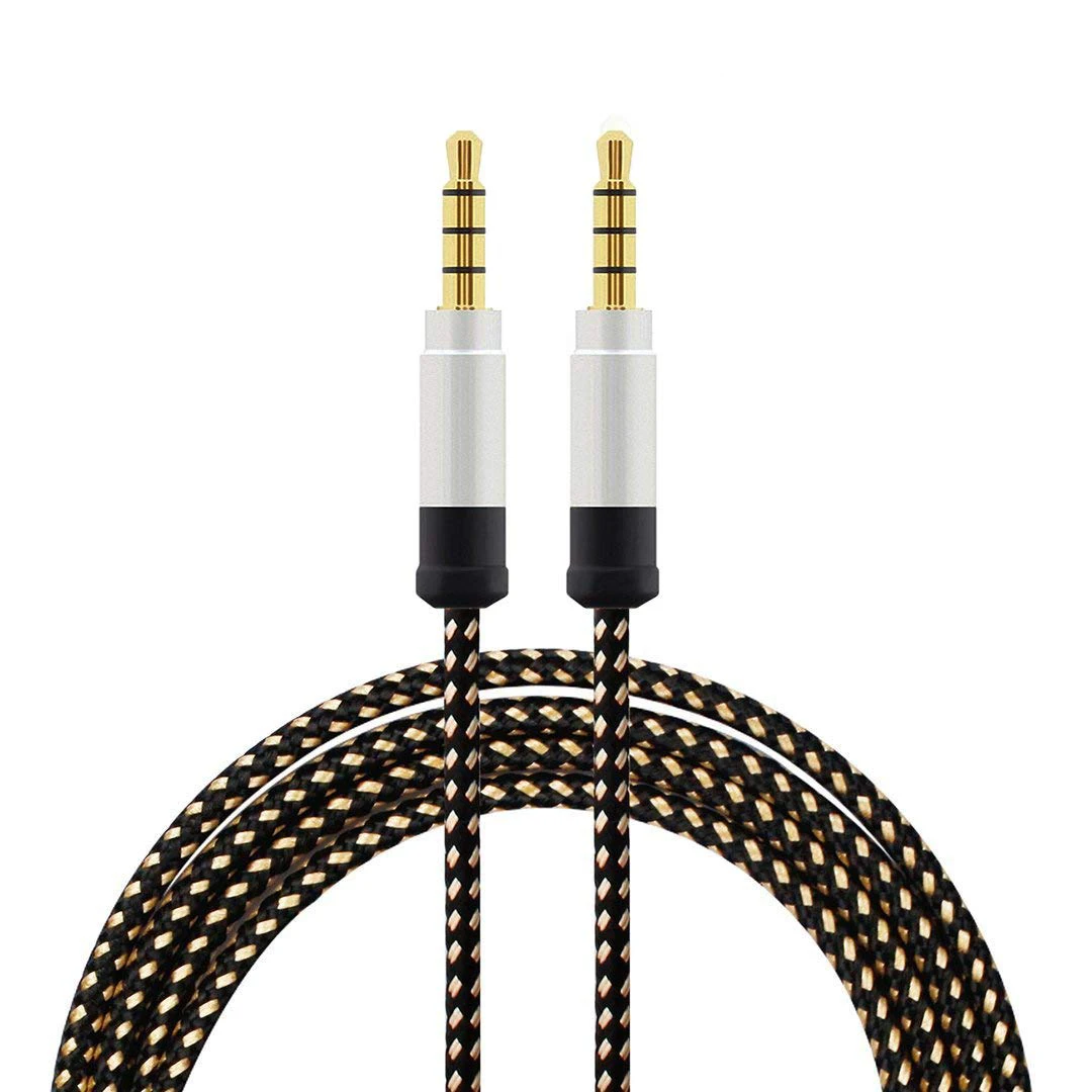 

1.5 meter high-grade braided metal audio cable 3.5 mm AUX audio cable
