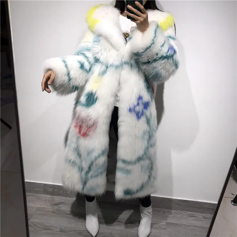 

ladies fur coat women real fur coat natural fur knitted coat hooded