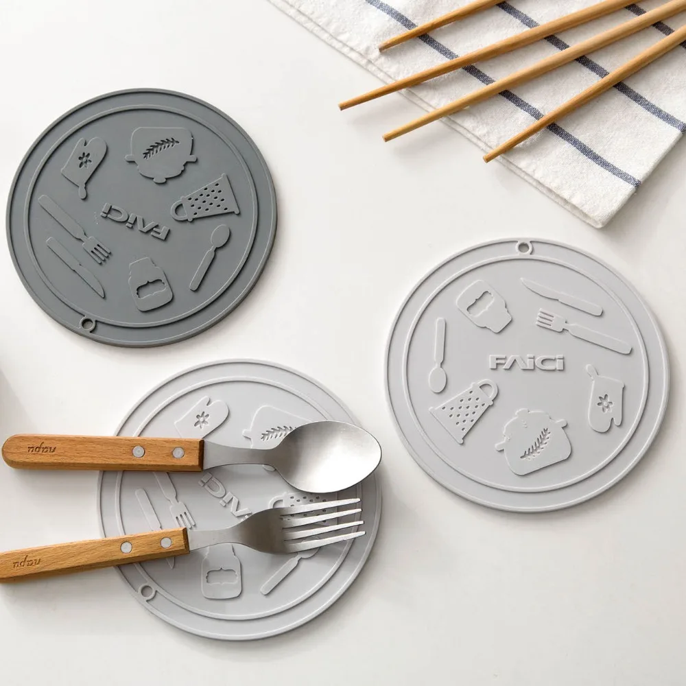 

OTHERHOUSE Silicone Mat Cup Coaster Coffee Placemat Bowel Pot Pad Holder Stand Hot Tableware Mats Drink Coasters Kitchen Gadgets