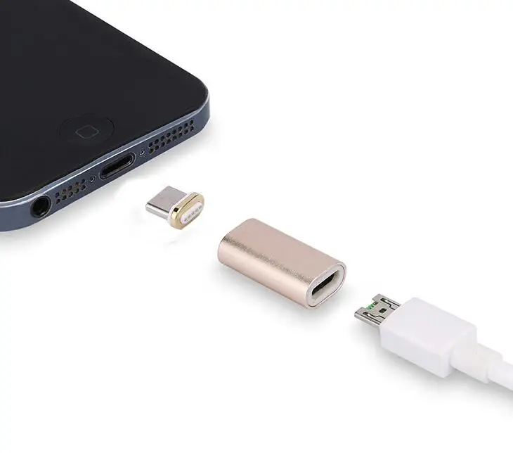 Магнитный USB Micro Female to Type C Male коннектор USB-C Android телефонный адаптер для samsung galaxy s9 s8 |