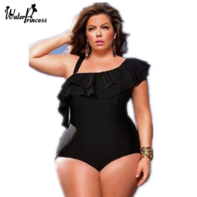 WATER PRINCESS Swimsuit Black Plus Size Swimwear Bather Sexy Biquini Summer Beach Wear Bathing Suit plus-size-black-swimsuit : image WATER PRINCESS Swimsuit Black Plus Size Swimwear Bather Sexy Biquini Summer Beach Wear Bathing Suit plus-size-black-swimsuit