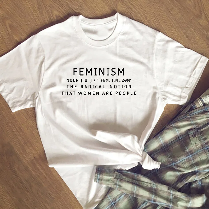 

Feminism Definition T-shirt Funny Feminist Shirt Clothing Gift Women Fashion Top Tee Soft Cotton short sleeve female tshirt Gray