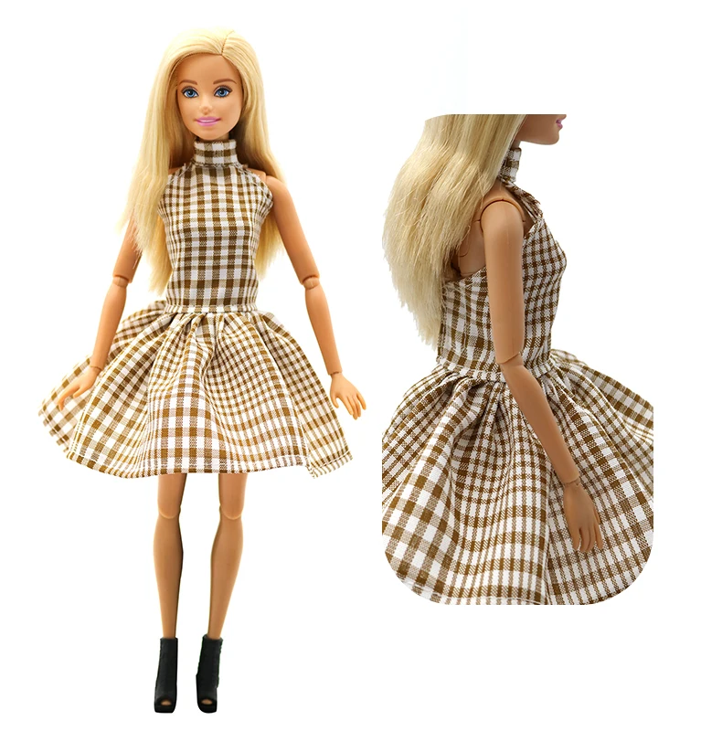 Аксессуары для Барби платье игрушка модная одежда коллекция клетчатая юбка вечерние юбки для 28 см Кукла Барби Brinquedo подарки на день рождения
