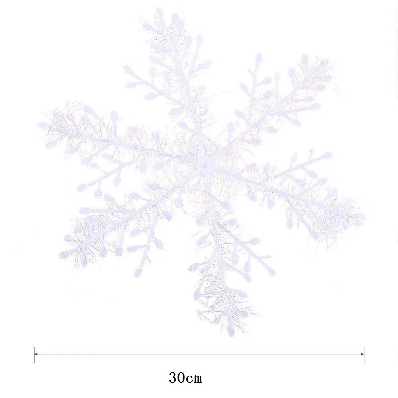 3 шт./лот 30 см классические очаровательные большие белые рождественские орнаменты снежинки праздничные вечерние украшения для дома