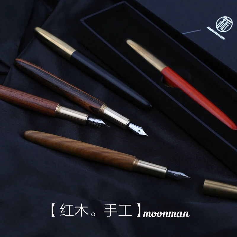 

MOONMAN M1 master craftsman handmade mahogany pen, red sandalwood pen pen, brass pen, super craft