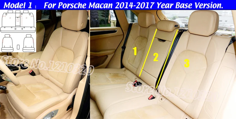 AUSFTORER передние и задние автомобильные чехлы на сиденья для Porsche Macan из воловьей кожи, автомобильные чехлы на сиденья, поддерживающие подушки, аксессуары